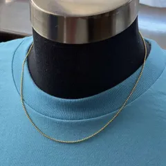 ☆ゴールド ボールチェーンネックレス メンズ レディース ステンレス 50㎝