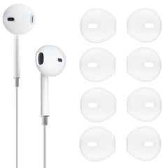 【人気商品】A-Pcas EarPods用 イヤーピース イヤホンカバー シリコーン製 EarPods落ち防止 ズレ解消 汚れ防止 フィット感 脱落防止（EarPods専用、AirPod対応できません） 4ペア クリア 6314pc