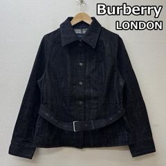 Burberry London バーバリーロンドン ジャケット、上着 ジャンパー、ブルゾン FCB77-170-09 ストレッチ デニム ジャケット ベルト付 黒 ブラック
