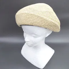 ◇ ⊂Φ studio CLIP サイズ調整可能 ペーパーブレード ベレー帽 ベージュ系 サイズフリー レディース E  【1412090063497】