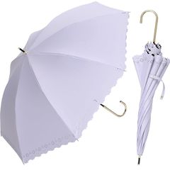 assa 日傘 長傘 UVカット 100% 晴雨兼用 遮光 軽量 遮熱効果 ヒートカット 花柄 レース パラソル 50cm(FL130/パープル) 0