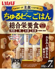 【ペットお取り寄せ】1粒で2つの美味しさ！ いなば ちゅるビ～ごはん ささみと焼ささみ 軟骨入り 10g×7袋