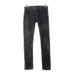 ゲス ロゴワッペン スキニーデニムパンツ w28 ブラック Guess ケミカルウオッシュ ブラックデニム ジーンズ レディース