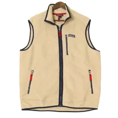 patagonia パタゴニア レトロパイル フリース ベスト アウトドア ベージュ (メンズ L) 中古 古着 A1802