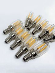 改良品 無極性 12V/24V兼用 デコトラ屋 正規品 高品質 シャンデリア用 口金 E12 LED 電球 フィラメントタイプ 2000K 電球色 レトロ デコトラ サロンバス 8個SET トラック 三菱ふそう 日野 いすゞ UD