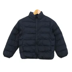 ユニクロ 中綿ジャケット ジャンパー アウター ウォームパデッド キッズ 男の子用 130サイズ ネイビー UNIQLO 【中古】