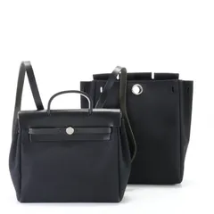 美品 エルメス エールバッグ アド □G 刻印 レザー 2WAY リュックサック リュック バックパック バッグ ビジネス メンズ EEE M5-7【中古】のサムネイル