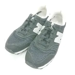 ◇ Θ New Balance ブランドロゴ入り ローカットスニーカー サイズ24 ブラック グレー系 レディース メンズ E  【1412260034814】