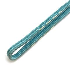 帯締め 三分紐 未使用 青緑 ブルーグリーン 着付け 和装小物 平組 組紐 手芸材料【中古】【ネコポス配送】