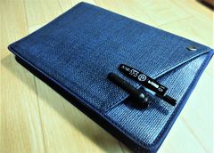 A4サイズ【Cover pocke付きノートカバー】２冊用■合皮サニー■ネイビー■