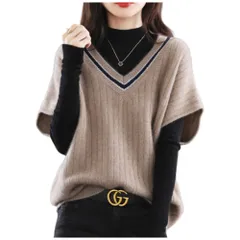 ☆ モカ ☆ ベスト Vネック オーバーサイズ ニット ベスト Vネック レディース ニットベスト Vネックニットベスト チョッキ ジレ ウェストコート ノースリーブ 重ね着 レイヤード 秋冬 春秋 可愛い おしゃれ かわいい オシャレ 大きいサイズ