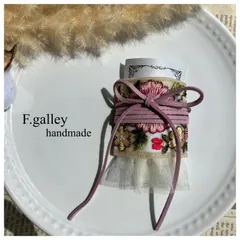 ハンドメイド♡インド刺繍リボン　ポニーフック　ヘアカフ  人気　オススメ 可愛い