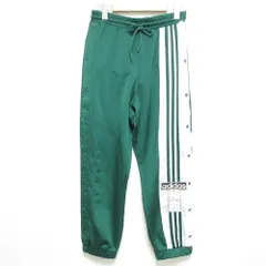 adidas Originals アディダスオリジナルス ADIBREAK PANT 3ストライプ イージー トラックパンツ GJ8277 サイズM グリーン×ホワイト レディース 古着 中古 USED