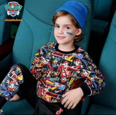 ★在庫セール★ パウパトロール  総柄トレーナー 黒  男女兼用