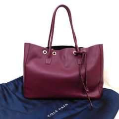 Hn607911  トートバッグ コールハーン　バッグ　レザー　#パープル系ワインレッド 中古