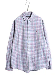 【お得なクーポン配布中!】 ラルフローレン チェック オックスフォード 長袖 ボタンダウン シャツ メンズ XL ポロ 長袖シャツ コットン 大きいサイズ マルチカラー BD