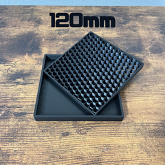 受け皿　1個　黒 【シンプル】【120mm】 / 3Dプリンター受け皿 正方形