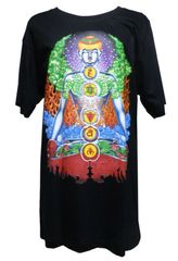 アジアン衣料　コットン・仏像・Tシャツ40 XLサイズ