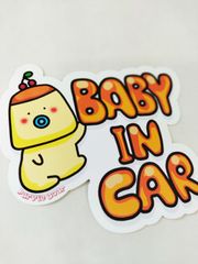 送料無料　ベビーインカーステッカー「プリン©ステッカー（sister3）」６０mmタイプ
