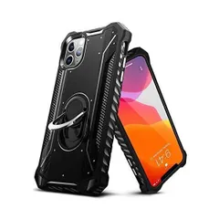 iPhone 12 pro ケースiPhone 12ケース 耐衝撃 米軍MIL規格 全面保護 ラップホール付き薄型 (黒 iPhone 12/)