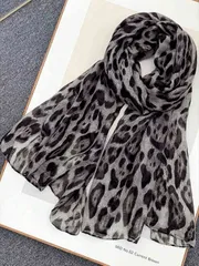 アクセサリー レディース スカーフ 1個 ヴィンテージ ゼブラ柄 レオパード柄 スカーフ/ショール/ラップ