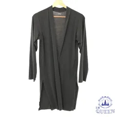 ☆美品☆ UNIQLO ユニクロ アウター ロングカーディガン エアリズム キレイめ お洒落 長袖 レディース グレー S 901-14198 送料無料 古着