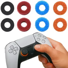 グリップカバー スティックカバー アシストリング 補助リング 8個セット エイムアシスト グリップスポンジ アナログスティックカバー ハンドルロッカー ハンドル 強化 感触向上 緩衝リング 漂流防止 振動低減 PS4/PS5 PRO XBOX ゲームパッドに最
