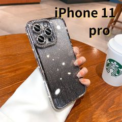 【SHOPS W】iPhone11 pro スマホケース 銀 ラメ キラキラ ラインストーン グラデーション おしゃれ かわいい E036