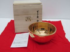 【未使用品】すき家　金のどんぶり　木箱付き