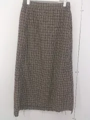 ◇ Kastane カスタネ 千鳥格子 ロング ナロー スカート サイズF ベージュ ブラック レッド系 レディース  【中古】 【1206240002586】のサムネイル