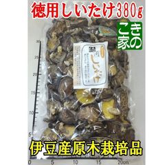 ★無農薬★香りと食感が良い伊豆産原木栽培乾椎茸★徳用しいたけ３８０g×１袋