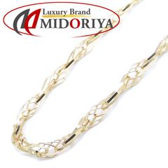 デザイン ネックレス ロングネックレス 60cm K18YG イエローゴールド レディース/76257【中古】【FJ】