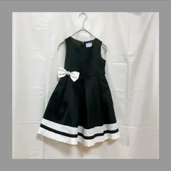美品 Catherine Cottage キャサリンコテージ 女の子 子供用ドレス  ワンピース 140㎝ ブラック ホワイト リボン パール かわいい 発表会 結婚式 セレモニー  フォーマル