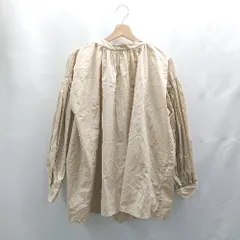 ◇ ⊂ I＿am アイアム ボリューム袖 長袖 チュニック サイズフリー ベージュ レディース E  【1502180042584】