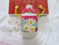 ペットボトルカバー約300ml用☆トロピカルピンク☆苺花