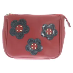 MARY QUANT (マリークワント) フラワーパッチ ショルダーバッグ ポーチ レッド