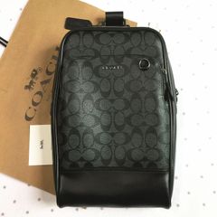 COACH コーチバッグ F89937 チャコール×ブラック スリングバッグ ショルダーバッグ 斜めがけバッグ アウトレット品 新品未使用