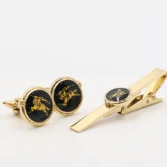 美品 バーバリー ゴールド 箱付 カフス/ネクタイピン OGH 2000000