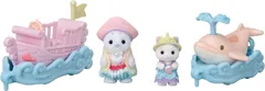 【新品】エポック社 シルバニアファミリー ゆうえんち ゆうえんちのりものセット お船・イルカ ｺ 80 STマーク認証 3歳 おもちゃ ドールハウス Sylvanian