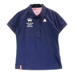 サイズ：L LECOQ GOLF ルコックゴルフ  半袖ポロシャツ  ネイビー系 [240101248942]# ゴルフウェア レディース ストスト