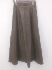 ◇ classicalelf クラシカルエルフ フェイクレザー ロング フレア スカート サイズS ブラウン系 レディース E  【1304140000142】