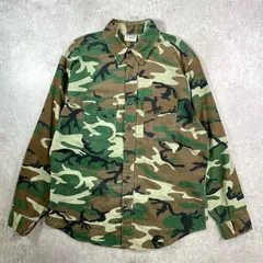 90年代 USA製 FIVE BROTHER ファイブブラザー 迷彩 カモフラ ライトネルシャツ メンズL 