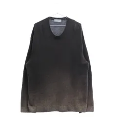 Yohji Yamamoto POUR HOMME (ヨウジヤマモト プールオム) 22AW 抜染加工グラデーション ウールニット セーター ブラウン HE-K05-193のサムネイル