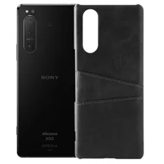 Xperia 5 II ケース SO-52A SOG02 エクスペリア5 マーク2  カード収納 レザー スマート ケース 【Color】 ブラックのサムネイル