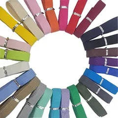 15mm TIANYING ヘリンボーンリボン 綿テープ 綿紐 杉綾テープ コットンリボン 無地綿コード 持ち手テープ 約15mm巾 服飾・手芸・包装 全25色 1.8m/色(15mm)