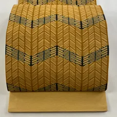 バイセル 着物 名品 袋帯 鶯色 御宮詣絵巻図 御所車 人物 馬 牛 松 楓 金糸 箔 六通 正絹 ☆☆☆☆ お宮参り 男の子 初着 産着 鷹 御所車 紺 正絹 のしめ 一つ身 松 波