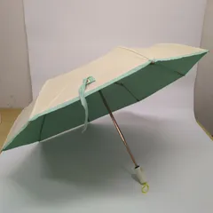日傘　折りたたみ傘　晴雨兼用　ベージュ ミント　2508010085