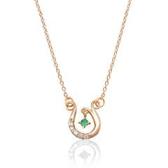 STAR JEWELRY K10 HORSESHOE ネックレス エメラルド - メルカリ