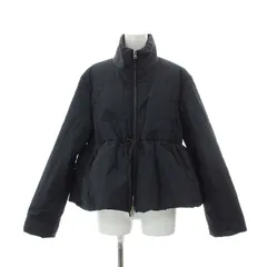 ジルサンダー JIL SANDER ネイビー 中綿ジャケット ウエストドローストリング ブルゾン ジップアップ 36 紺 ネイビー /ES ■OSのサムネイル