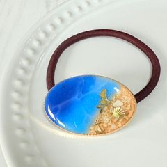 海塗り ヘアゴム 星の砂 レジン - メルカリ